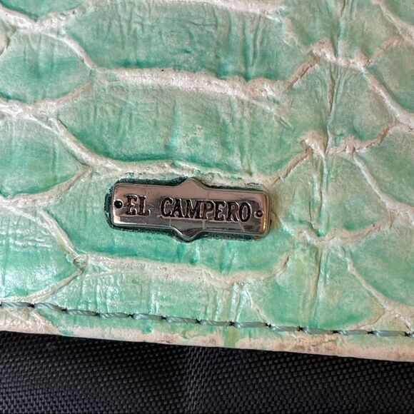 el campero Blue & Black Ombre Snake Skin foldable Wallet with multiple pockets - Picture 7 of 8